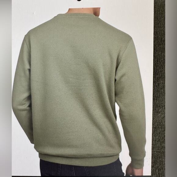 Quiksilver Men's Crew Neck Long Sleeve Sweatshirt Green NWT - Picture 4 of 10